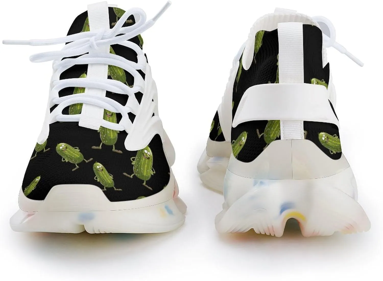 Dill with It Funny Pickle Men's Running Shoes Lightweight Walking Shoe Breathable Sneaker