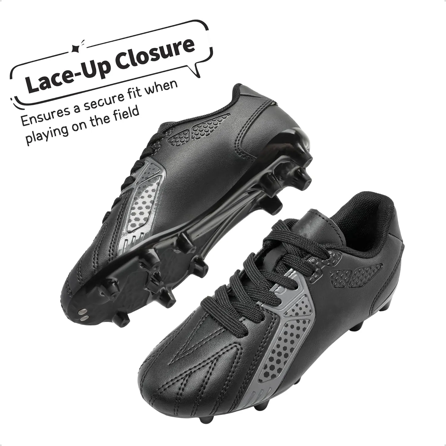DREAM PAIRS Boys Girls Soccer Cleats Youth Firm Groud Classic Lightweight Football Shoes for Little/Big Kid