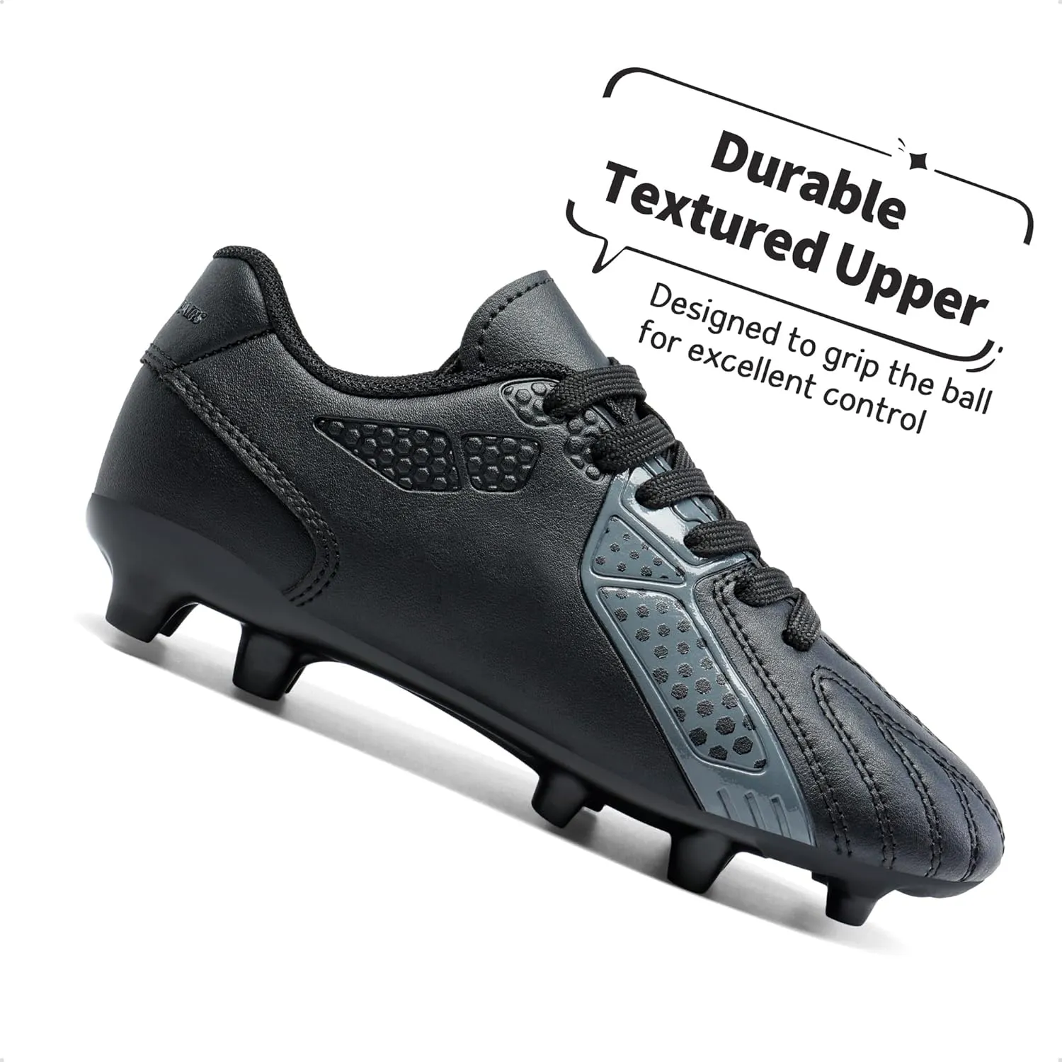 DREAM PAIRS Boys Girls Soccer Cleats Youth Firm Groud Classic Lightweight Football Shoes for Little/Big Kid