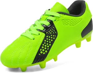 DREAM PAIRS Boys Girls Soccer Cleats Youth Firm Groud Classic Lightweight Football Shoes for Little/Big Kid