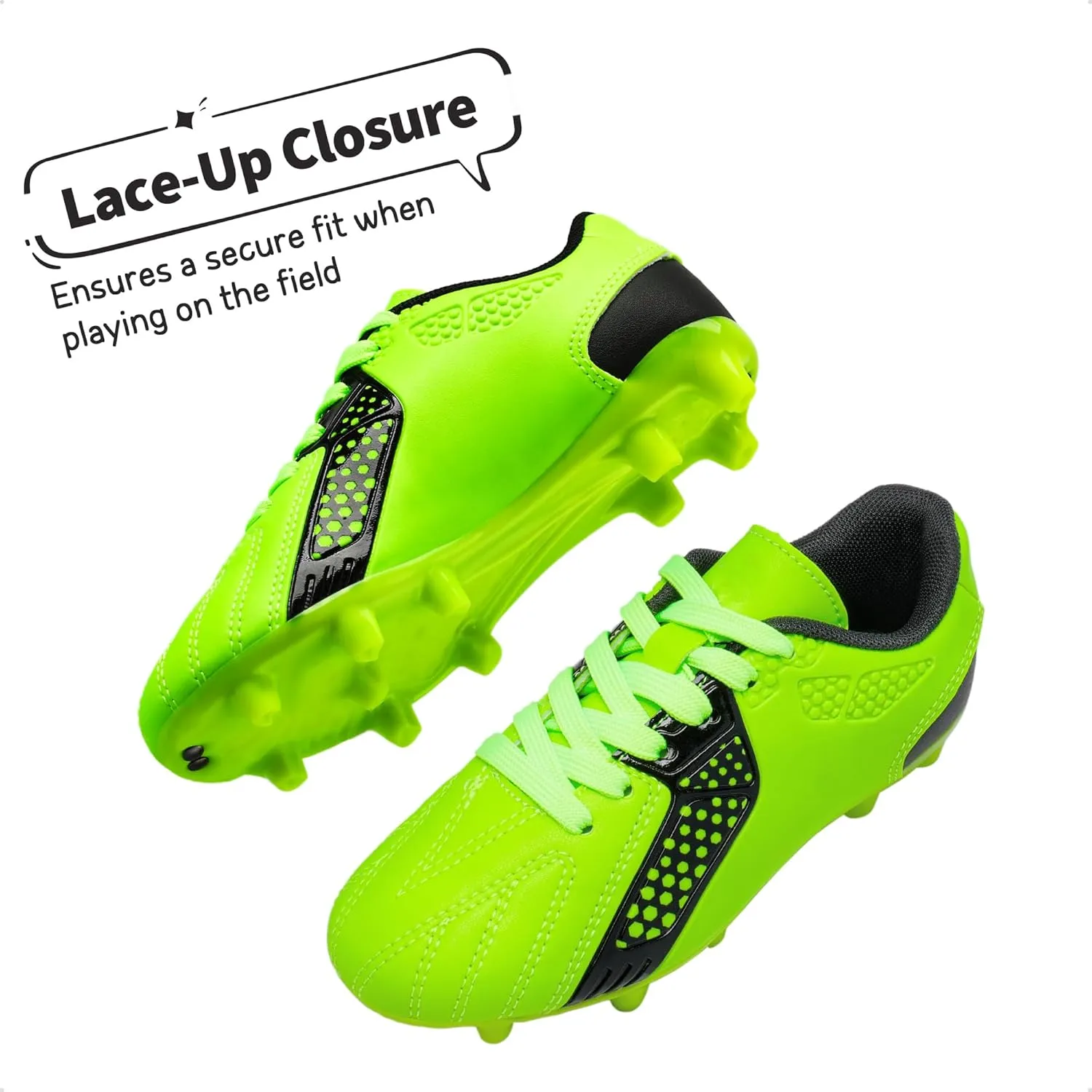 DREAM PAIRS Boys Girls Soccer Cleats Youth Firm Groud Classic Lightweight Football Shoes for Little/Big Kid