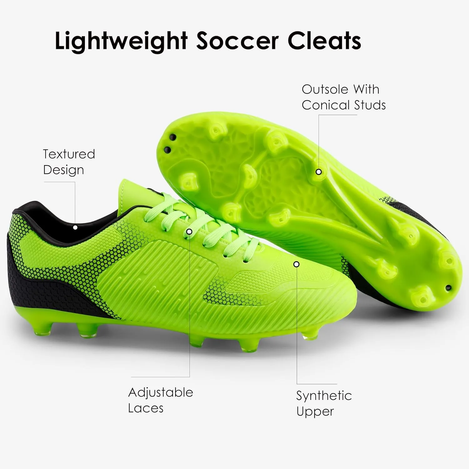 DREAM PAIRS Mens Firm Ground Soccer Cleats Soccer Shoes