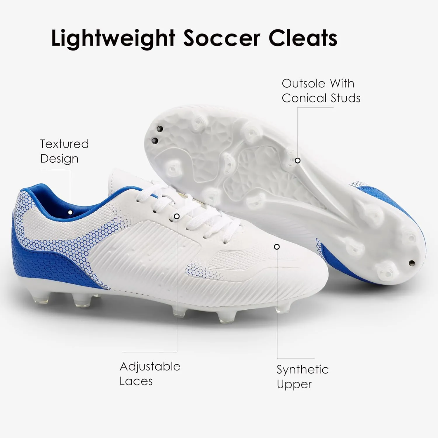 DREAM PAIRS Mens Firm Ground Soccer Cleats Soccer Shoes