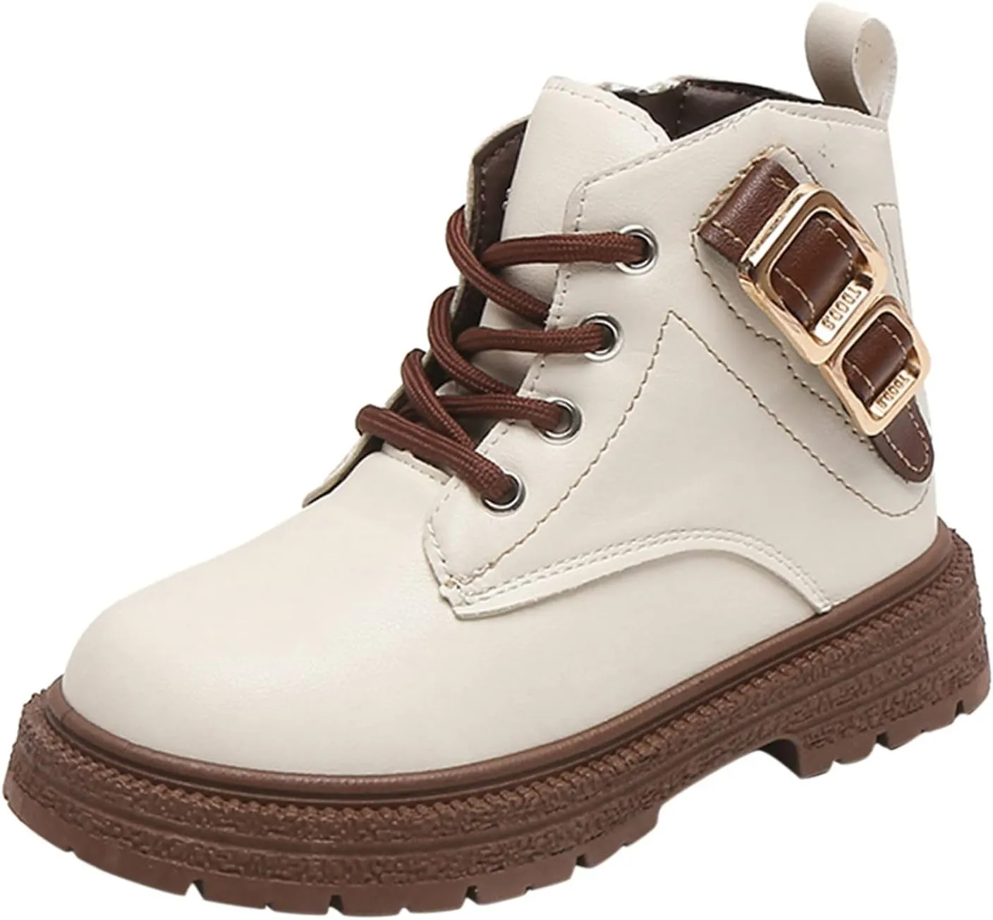 Dress Shoes Buckle Fashion Autumn And Winter Girls Boots Thick Bottom Flat Bottom Toddler Shoes Girl Boots