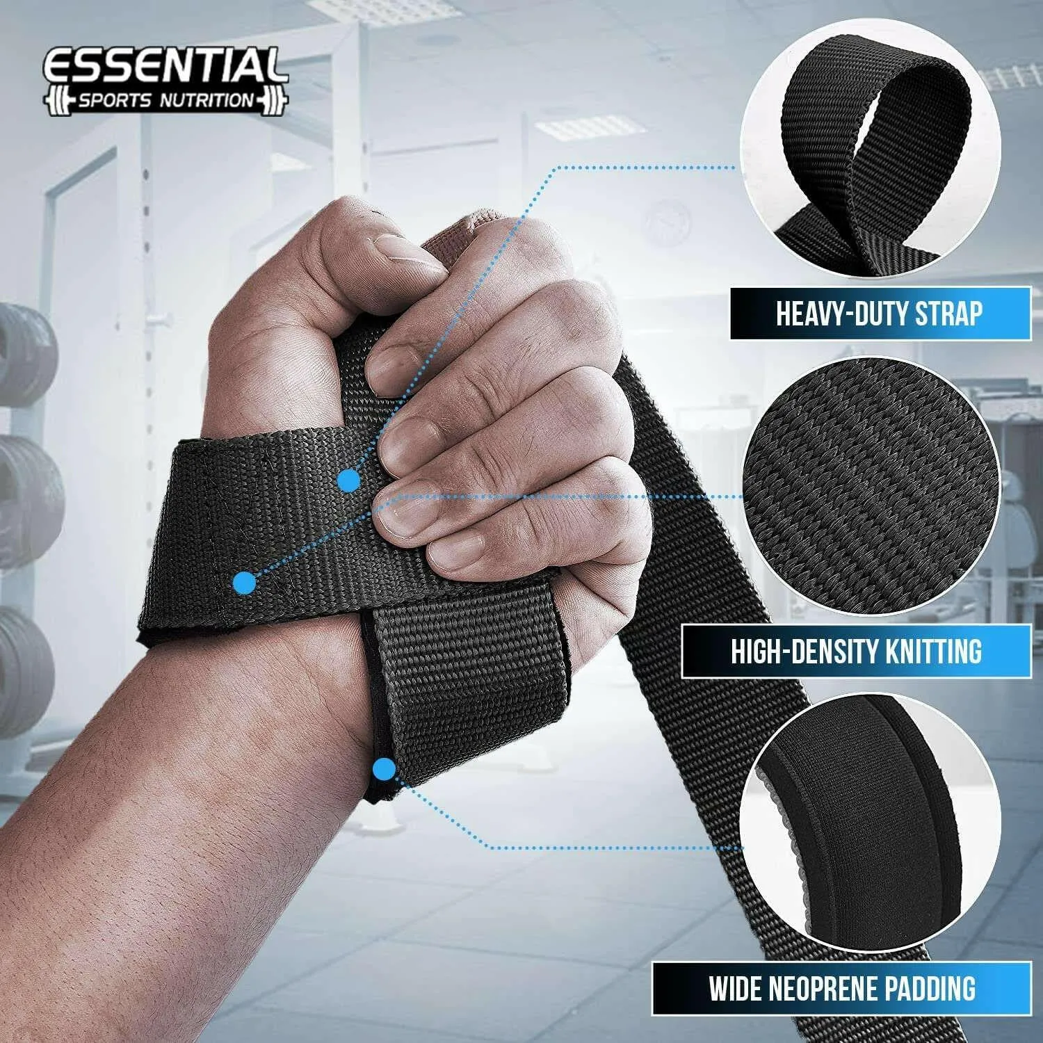ESSENTIAL Weight Lifting Wrist Straps