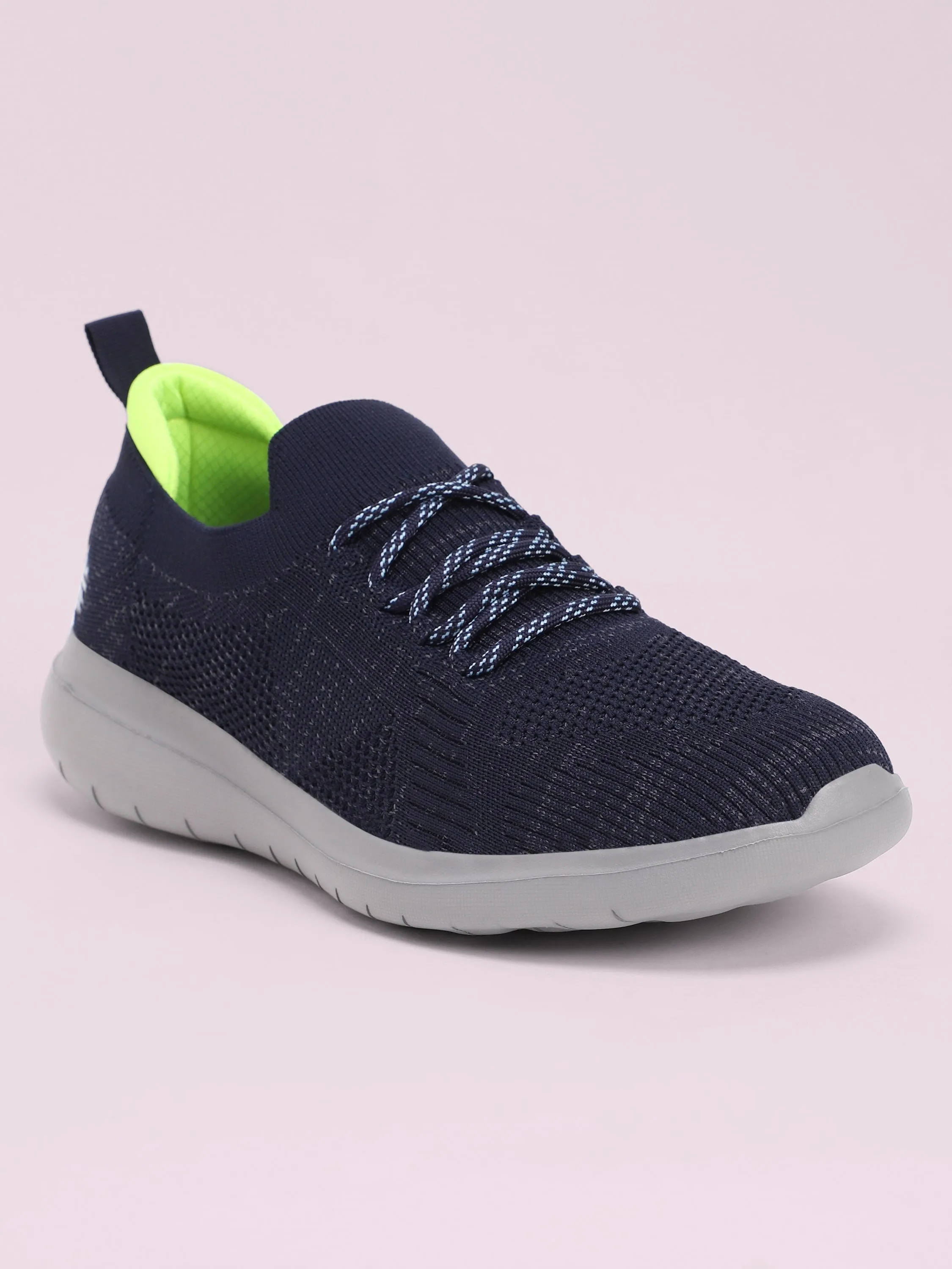 EZ  Step Men's Walking Shoes - Dark Blue/ Light Green