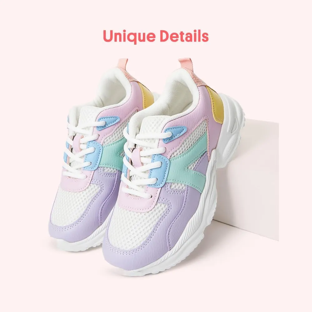 FabKids Girls Boys Tennis Shoes Lace up Athletic Sneakers Running Shoes for Toddler Little Kid Big Kid