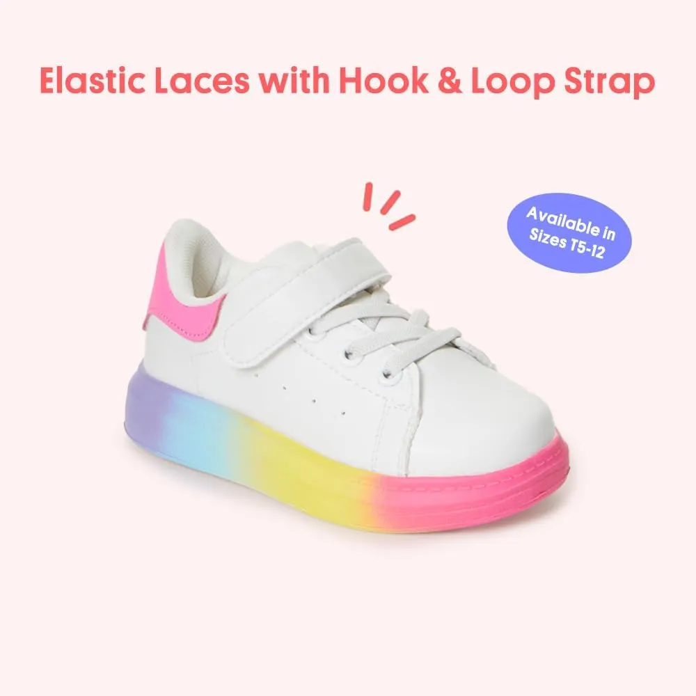 FabKids Girls Boys Tennis Shoes Lace up Athletic Sneakers Running Shoes for Toddler Little Kid Big Kid
