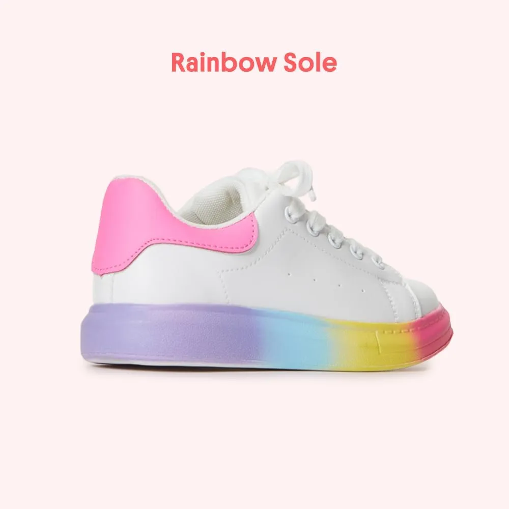 FabKids Girls Boys Tennis Shoes Lace up Athletic Sneakers Running Shoes for Toddler Little Kid Big Kid