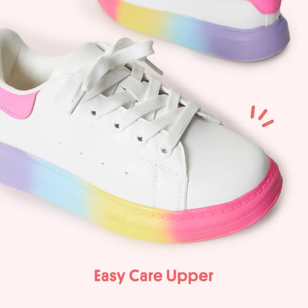 FabKids Girls Boys Tennis Shoes Lace up Athletic Sneakers Running Shoes for Toddler Little Kid Big Kid