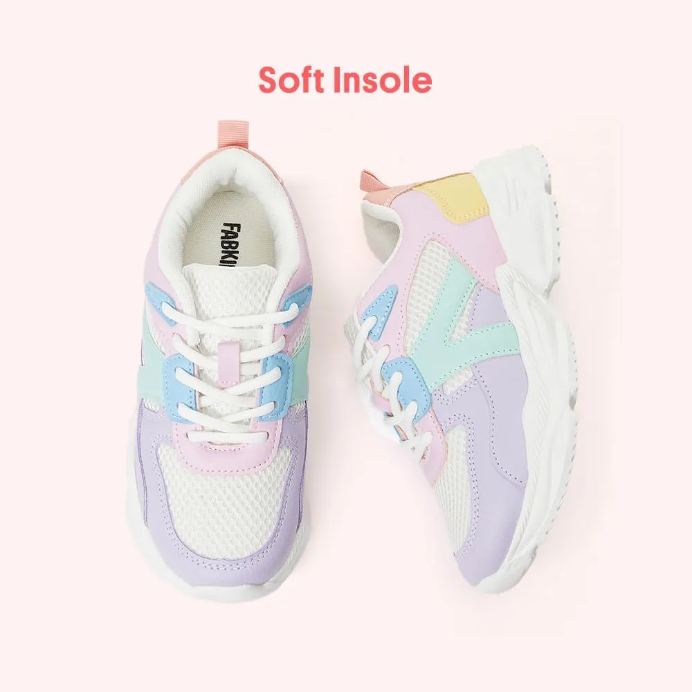 FabKids Girls Boys Tennis Shoes Lace up Athletic Sneakers Running Shoes for Toddler Little Kid Big Kid