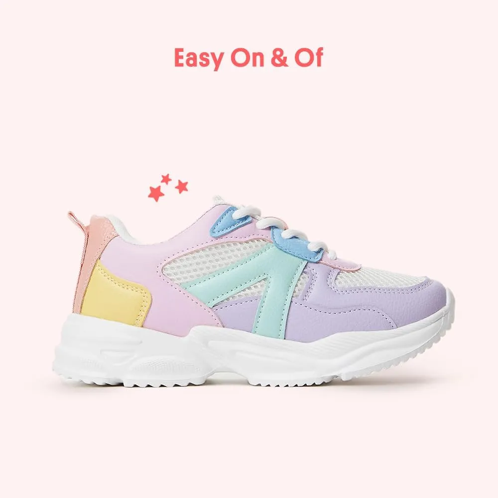 FabKids Girls Boys Tennis Shoes Lace up Athletic Sneakers Running Shoes for Toddler Little Kid Big Kid