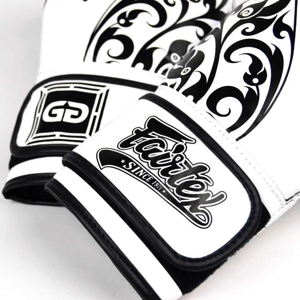 Fairtex X Glory Velcro Boxing Gloves LTD EDITION - White