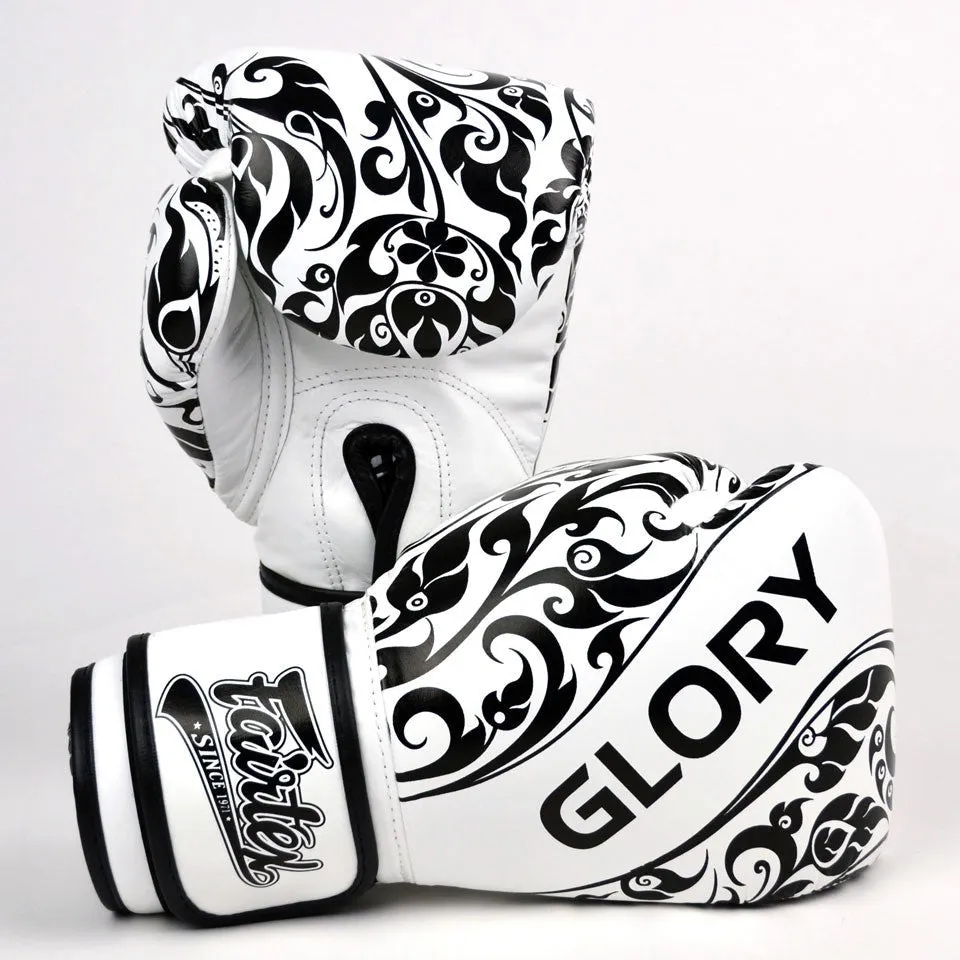 Fairtex X Glory Velcro Boxing Gloves LTD EDITION - White