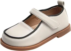 Fashion Autumn Girls Casual Shoes Flat Lightweight Solid Color Hook Loop Dress Shoes Simple Boot 10