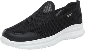 Fashion Summer Men Breathable Mesh Lightweight Comfortable Casual Shoes Tops Mens Sneaker (White, 8.5)