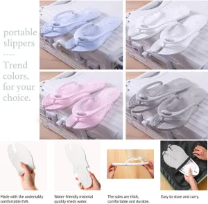 Foldable Flip-flop Travel Slippers Shower Shoes Women Non Slip,travel Slippers - Lightweight Eva with Anti-slip, Breathable, Water-proof, and Shock-absorbing Features for Unisex Adults