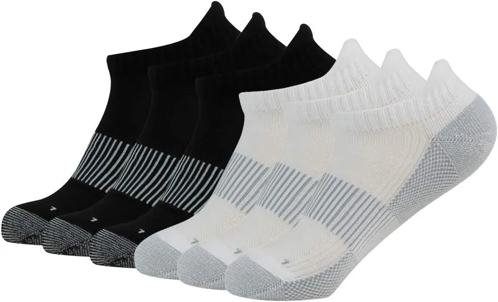 FOOTPLUS Unisex Copper Compression Socks Circulation Arch Support Plantar Fasciitis Ankle Golf/Running/Hiking Socks
