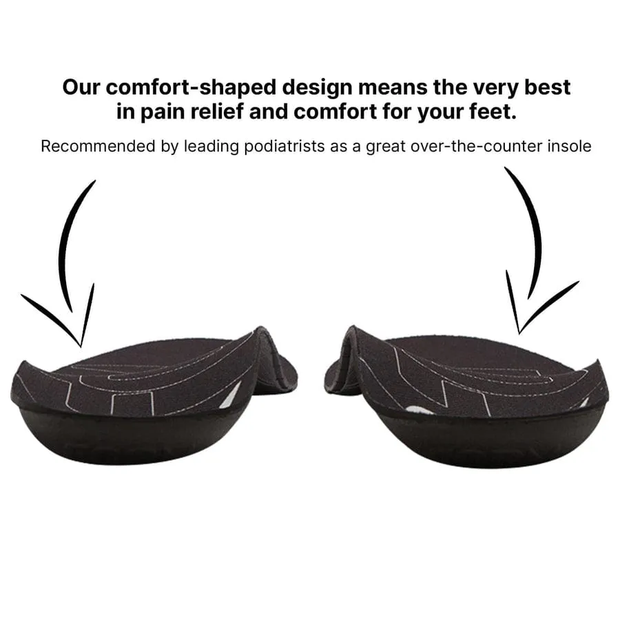 Form Unisex Maximum Support Thin Cushion Insoles- Black