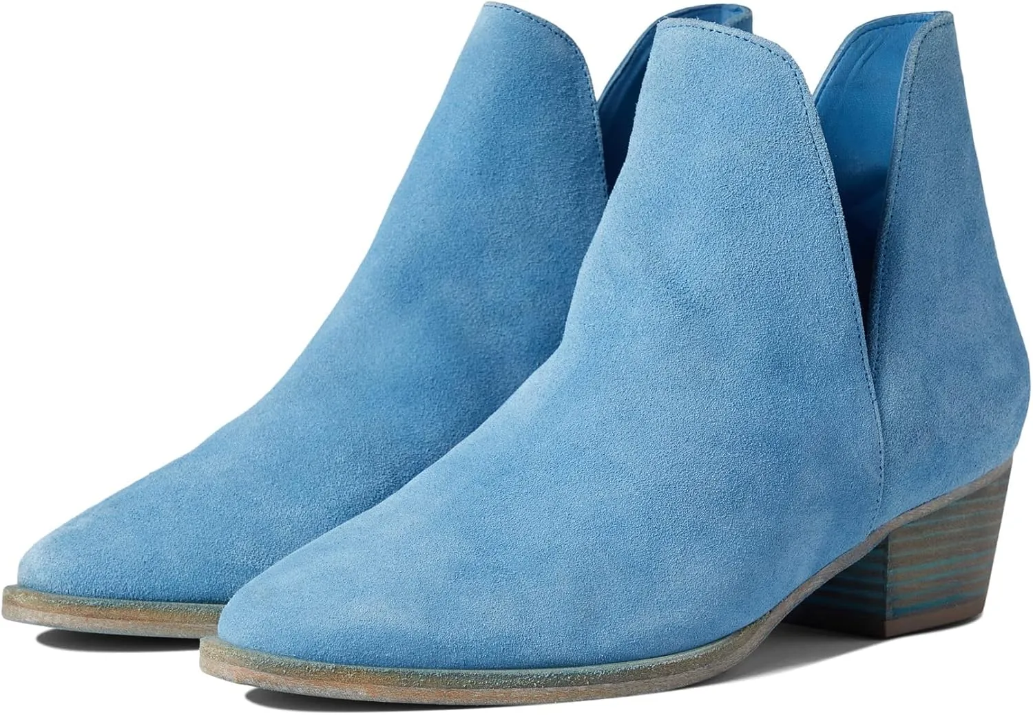 Free People Charm Double V Ankle Boot for Women - Low Profile Stacked Heel, Pull-On Style, and Ankle-Height Design