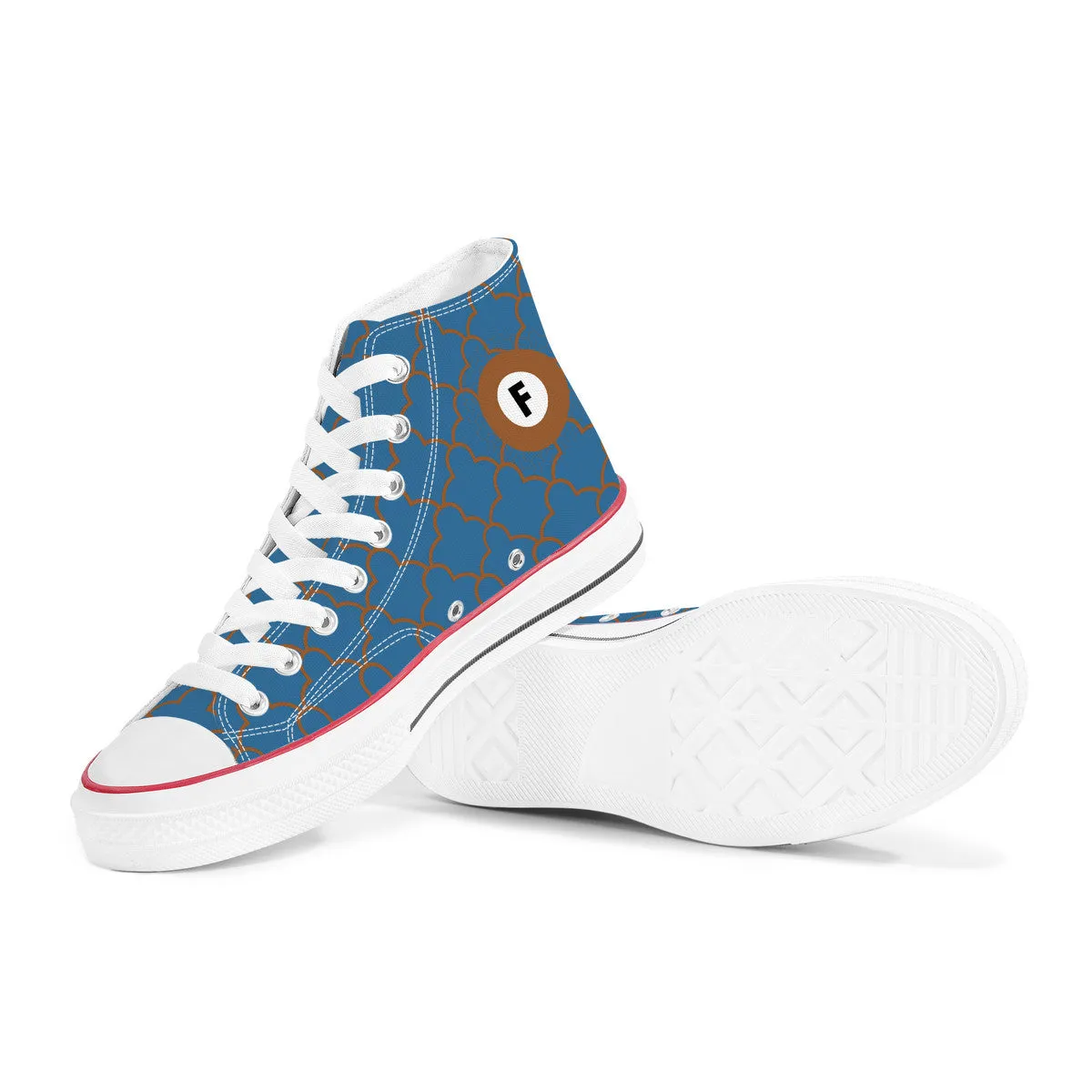 Fukutoshin Line High Top Canvas Shoes