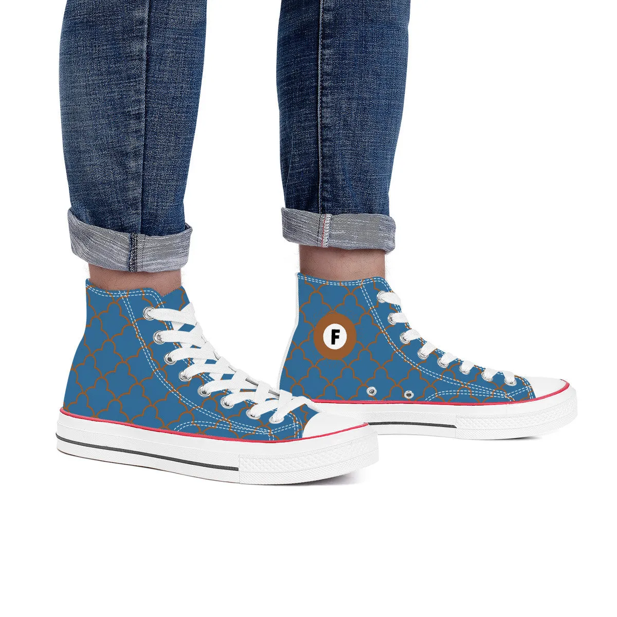 Fukutoshin Line High Top Canvas Shoes