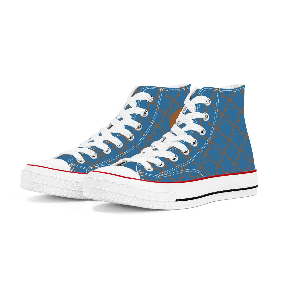 Fukutoshin Line High Top Canvas Shoes