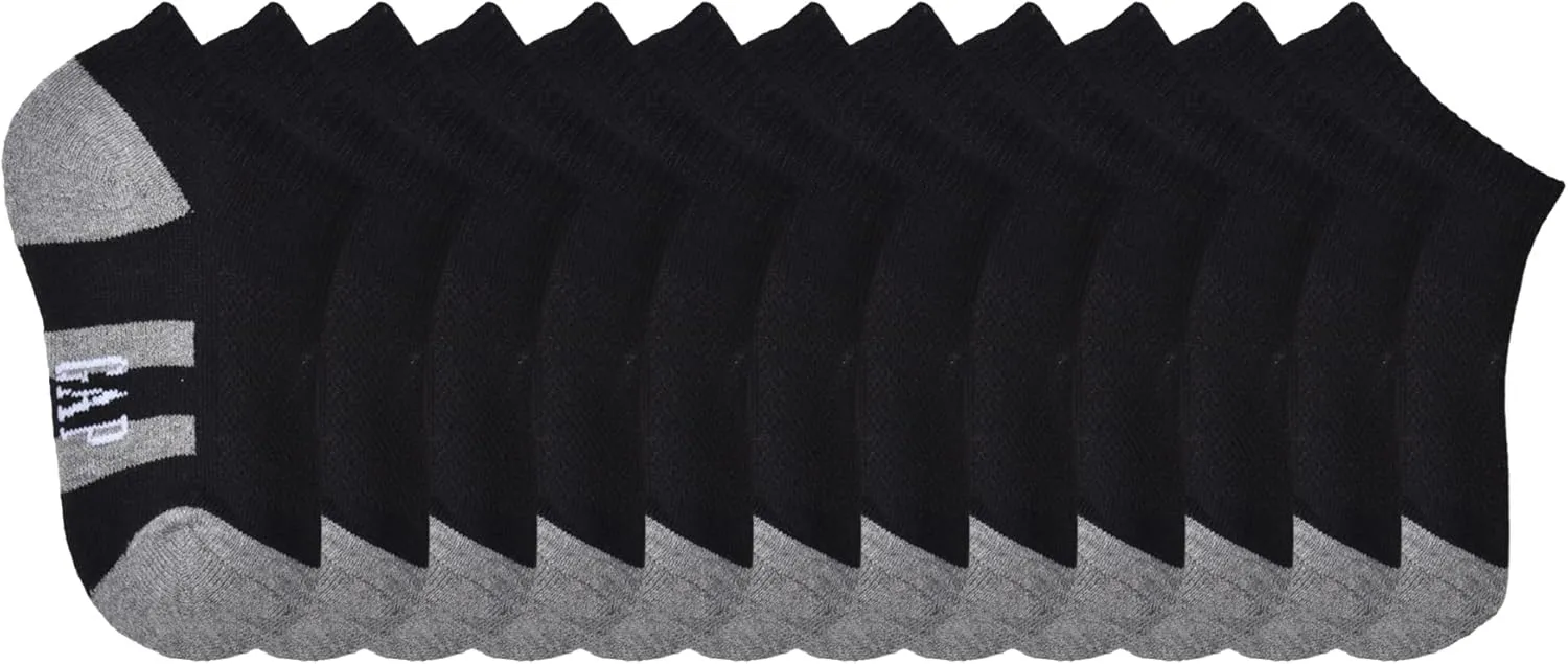 GAP Boys' Core Low Cut, 6-Pack Kids Socks, Soft & Stretchy, Comfortable
