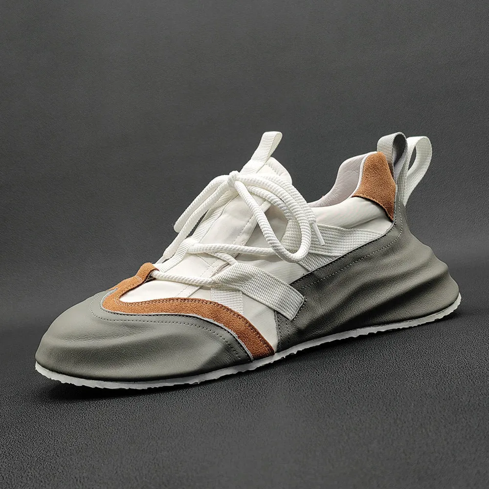 Genuine Leather Bag Men's Thick Bottom Shoes