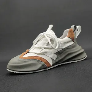 Genuine Leather Bag Men's Thick Bottom Shoes
