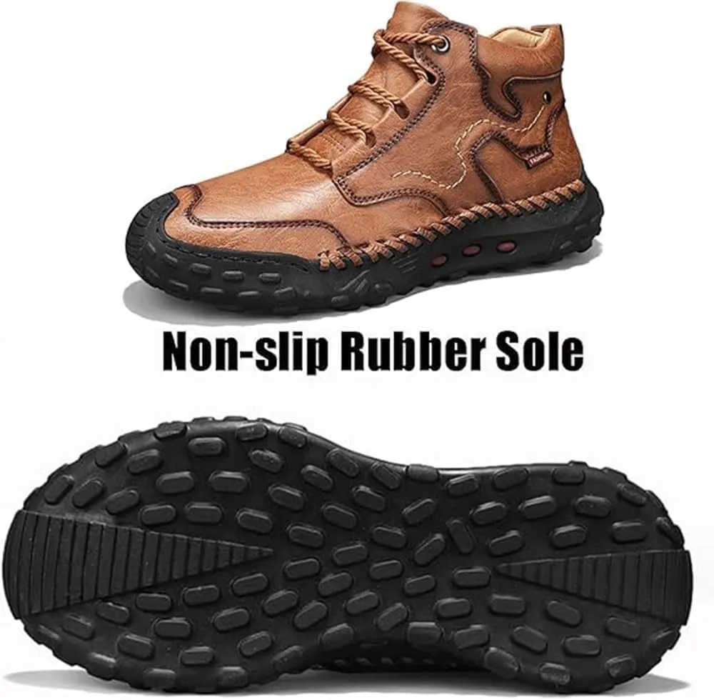 Giltpeak Tanner Shoes Men, Full-Grain Leather Oxford with Non Slip Rubber, Orthopedic Stylish MenS Boots