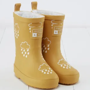 Grass & Air Kids Colour Changing Wellies (Ochre)