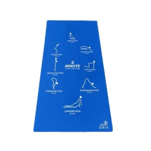 Grip Extra Large 38 Inches X 80 Inches, 13MM Thickness, Blue Color, Chakra With Alignment Design Yoga Mats For Men & Women