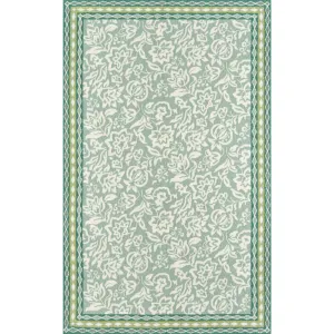 Hampton Court Green All-Weather Indoor/Outdoor Area Rug
