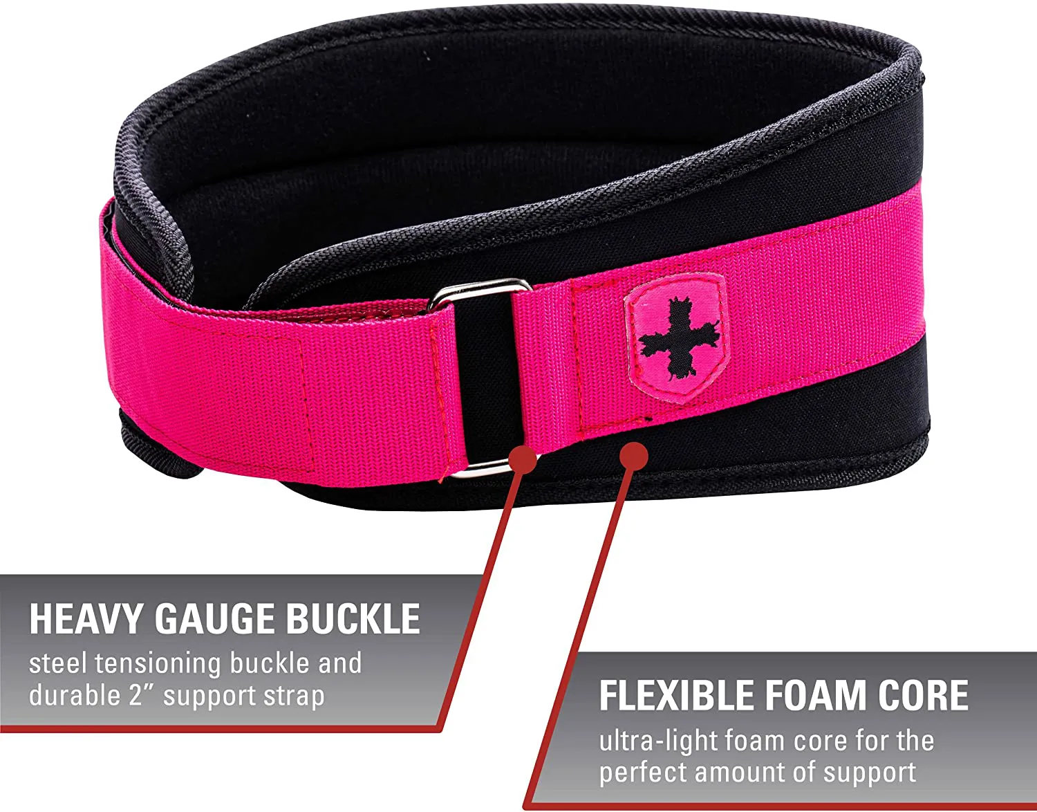 Harbinger Women's Nylon Weightlifting Belt with Flexible Ultralight Foam Core