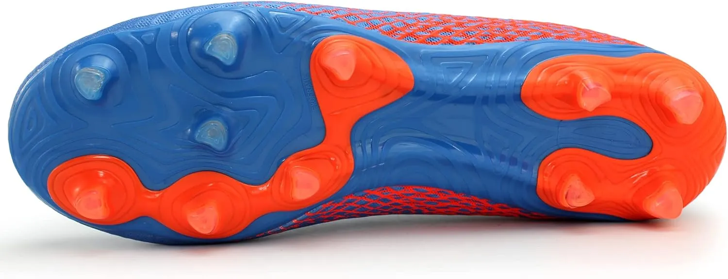 Hawkwell Men's Athletic Soccer Shoes Big Kids Youth Outdoor Training Firm Ground Soccer Cleats