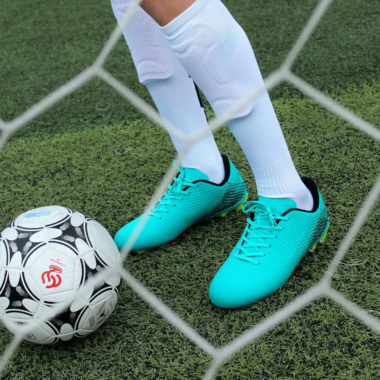 Hawkwell Men's Athletic Soccer Shoes Big Kids Youth Outdoor Training Firm Ground Soccer Cleats