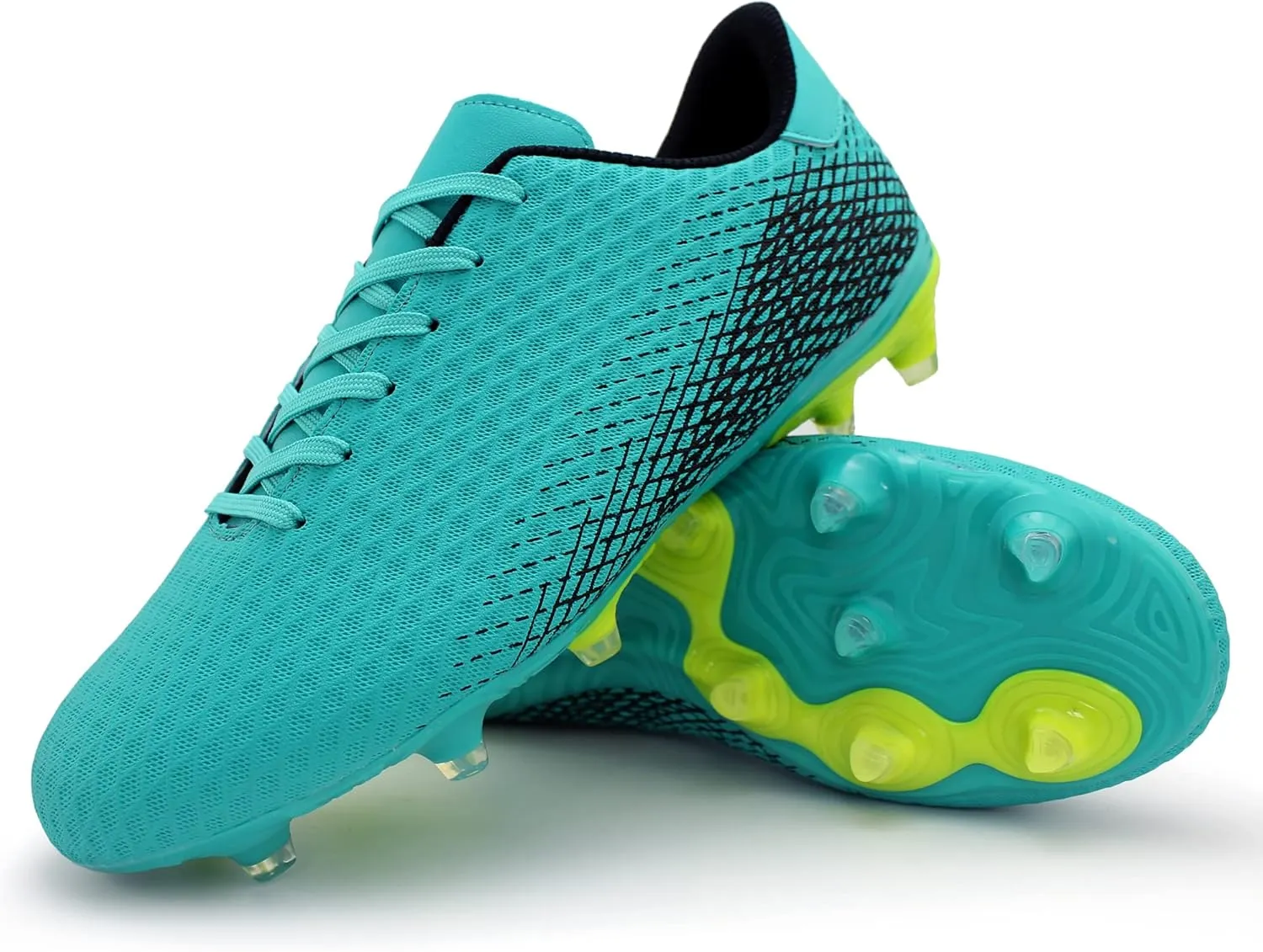 Hawkwell Men's Athletic Soccer Shoes Big Kids Youth Outdoor Training Firm Ground Soccer Cleats