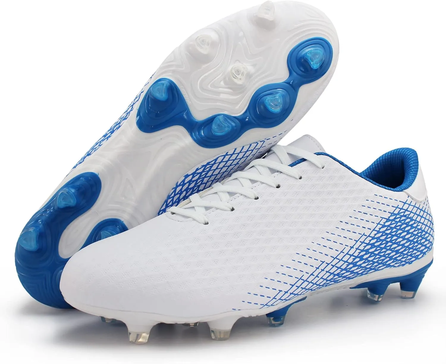 Hawkwell Men's Athletic Soccer Shoes Big Kids Youth Outdoor Training Firm Ground Soccer Cleats
