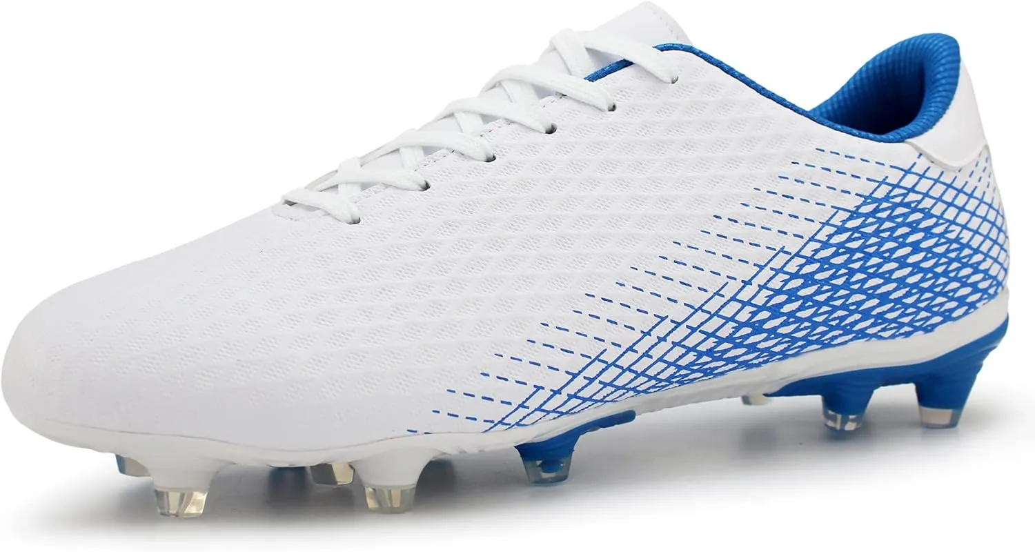 Hawkwell Men's Athletic Soccer Shoes Big Kids Youth Outdoor Training Firm Ground Soccer Cleats