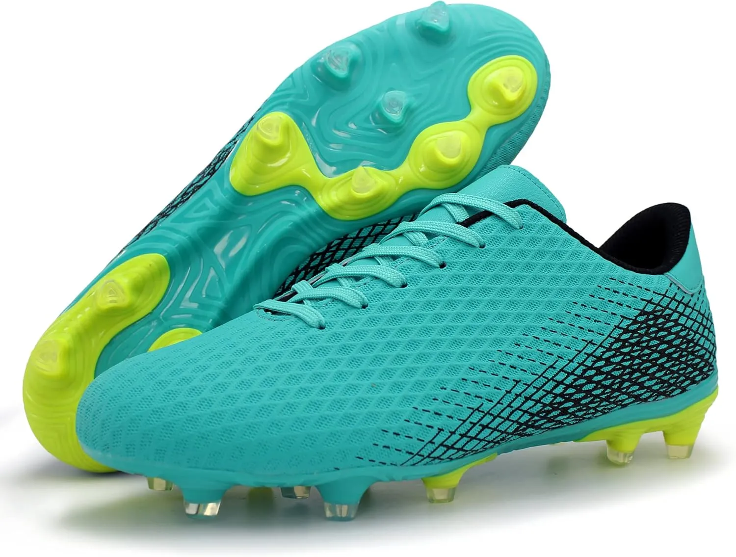 Hawkwell Men's Athletic Soccer Shoes Big Kids Youth Outdoor Training Firm Ground Soccer Cleats