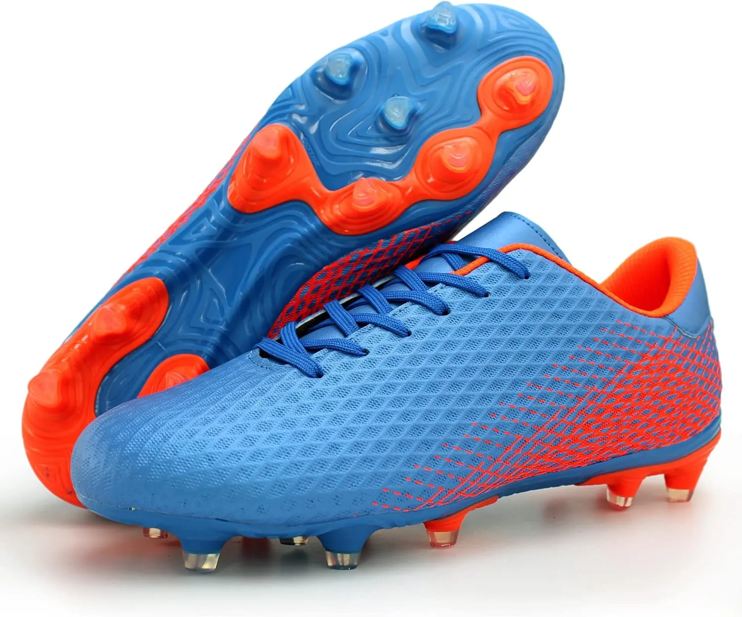 Hawkwell Men's Athletic Soccer Shoes Big Kids Youth Outdoor Training Firm Ground Soccer Cleats