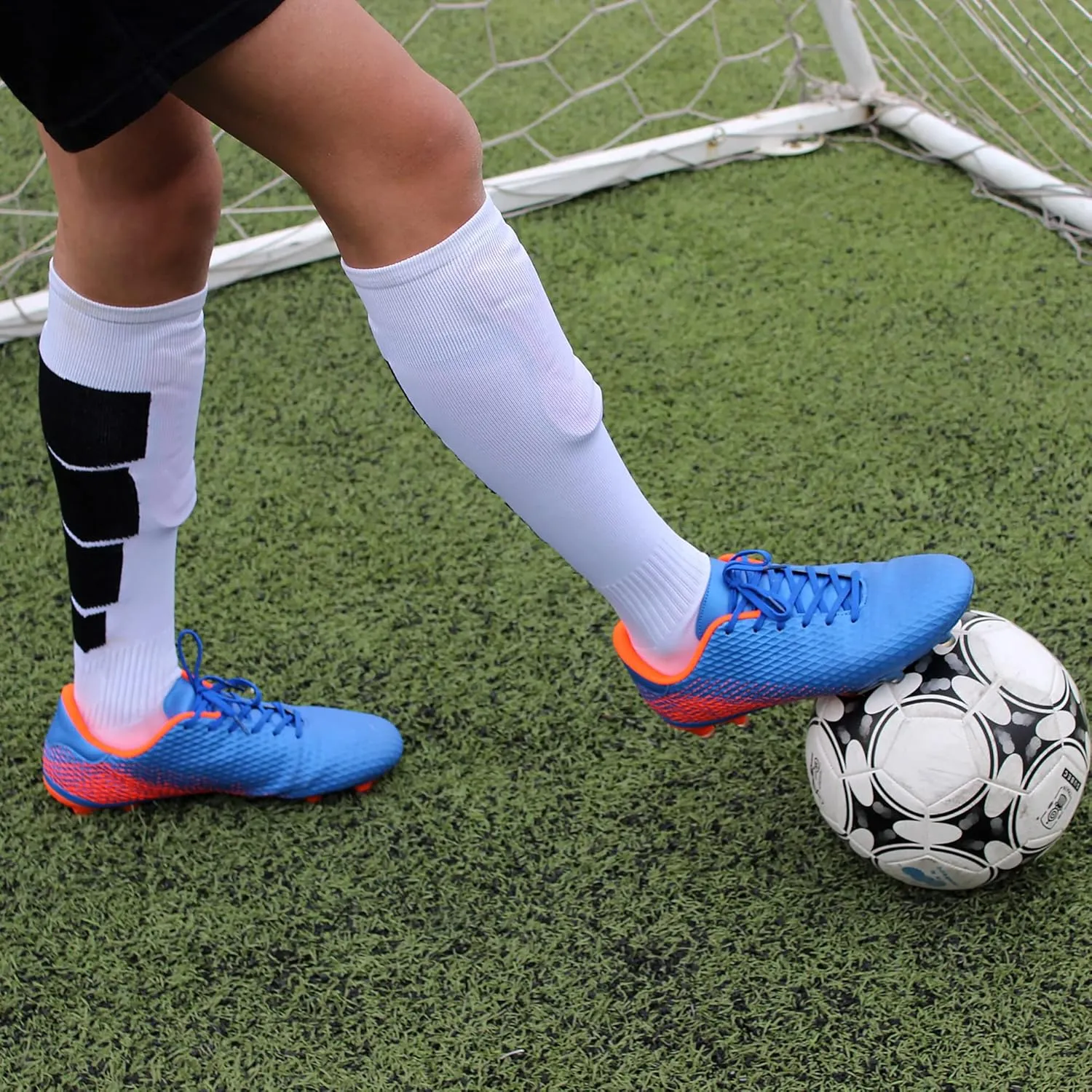 Hawkwell Men's Athletic Soccer Shoes Big Kids Youth Outdoor Training Firm Ground Soccer Cleats