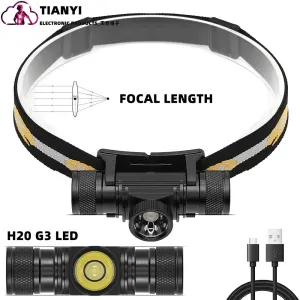 Headlights - Powerful rechargeable, focusing 1000 lumen headlights for ultra-bright lighting for hiking, mountaineering ，camping
