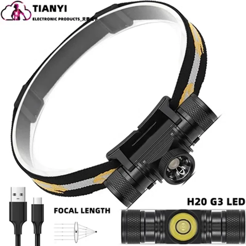 Headlights - Powerful rechargeable, focusing 1000 lumen headlights for ultra-bright lighting for hiking, mountaineering ，camping