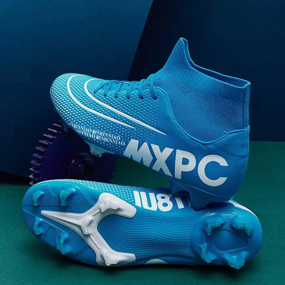 HESBITEUL Mens Athletic Outdoor Indoor Comfortable Soccer Shoes Boys Football Student Cleats Sneaker Shoes High Gripping Power