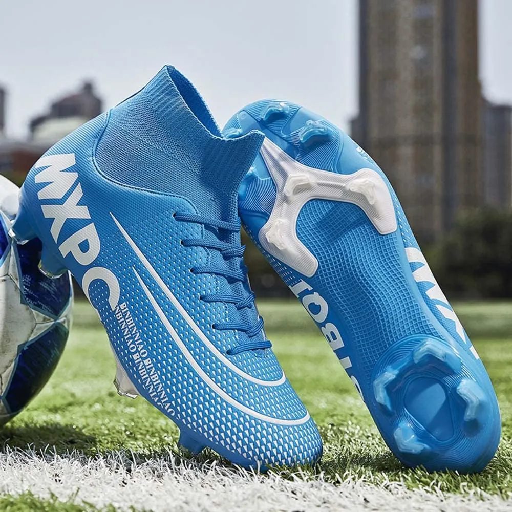 HESBITEUL Mens Athletic Outdoor Indoor Comfortable Soccer Shoes Boys Football Student Cleats Sneaker Shoes High Gripping Power