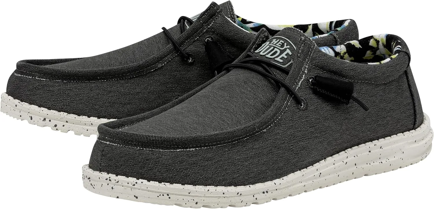 Hey Dude Men's Wally Stretch | Men's Loafers | Comfortable & Light-Weight