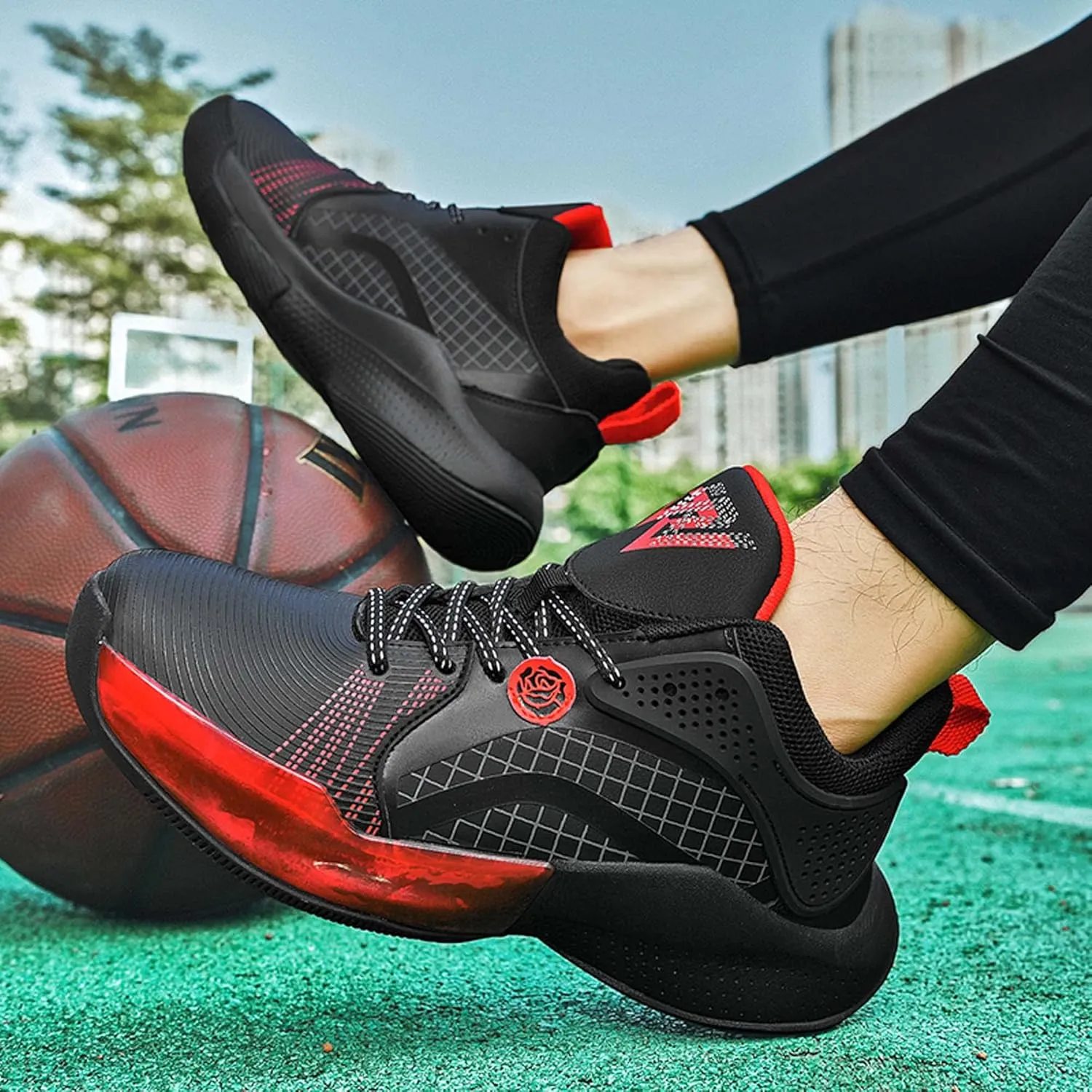High Top Mens Basketball Shoes Fashion Running Sneakers Non Slip Training Athletic Shoes for Fitness Streetball Boots