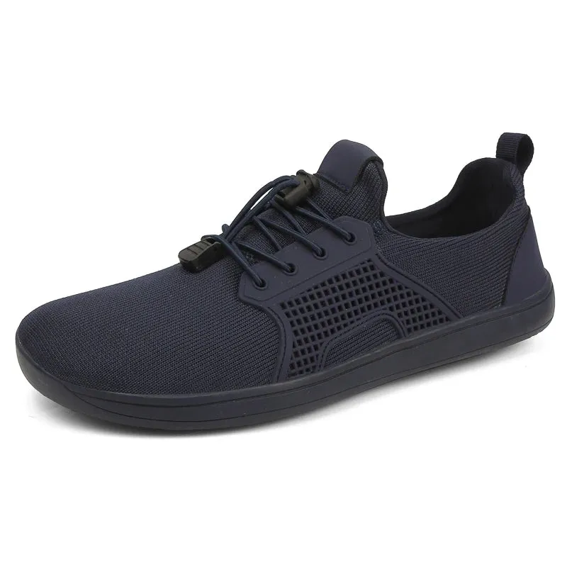 Hnzxzm Barefoot Sneakers Adult Cross-Trainer Wide Toe Box Men's Wide Minimalist Zero Drop Sole Casual Knitting Walking Shoes Large Size